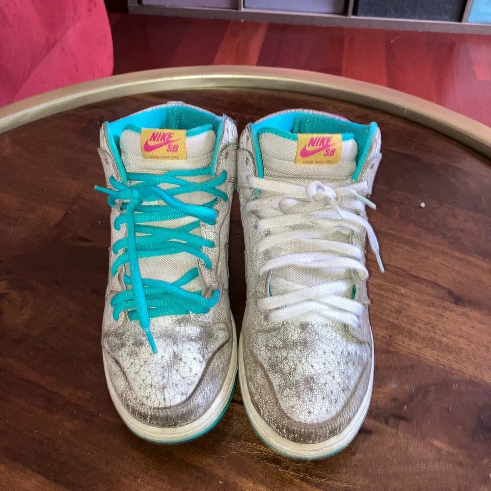 Nike Dunk Premium SB High Flamingo 313171-117 Men’s Size 8.5 Women’s 10 - Picture 1 of 11
